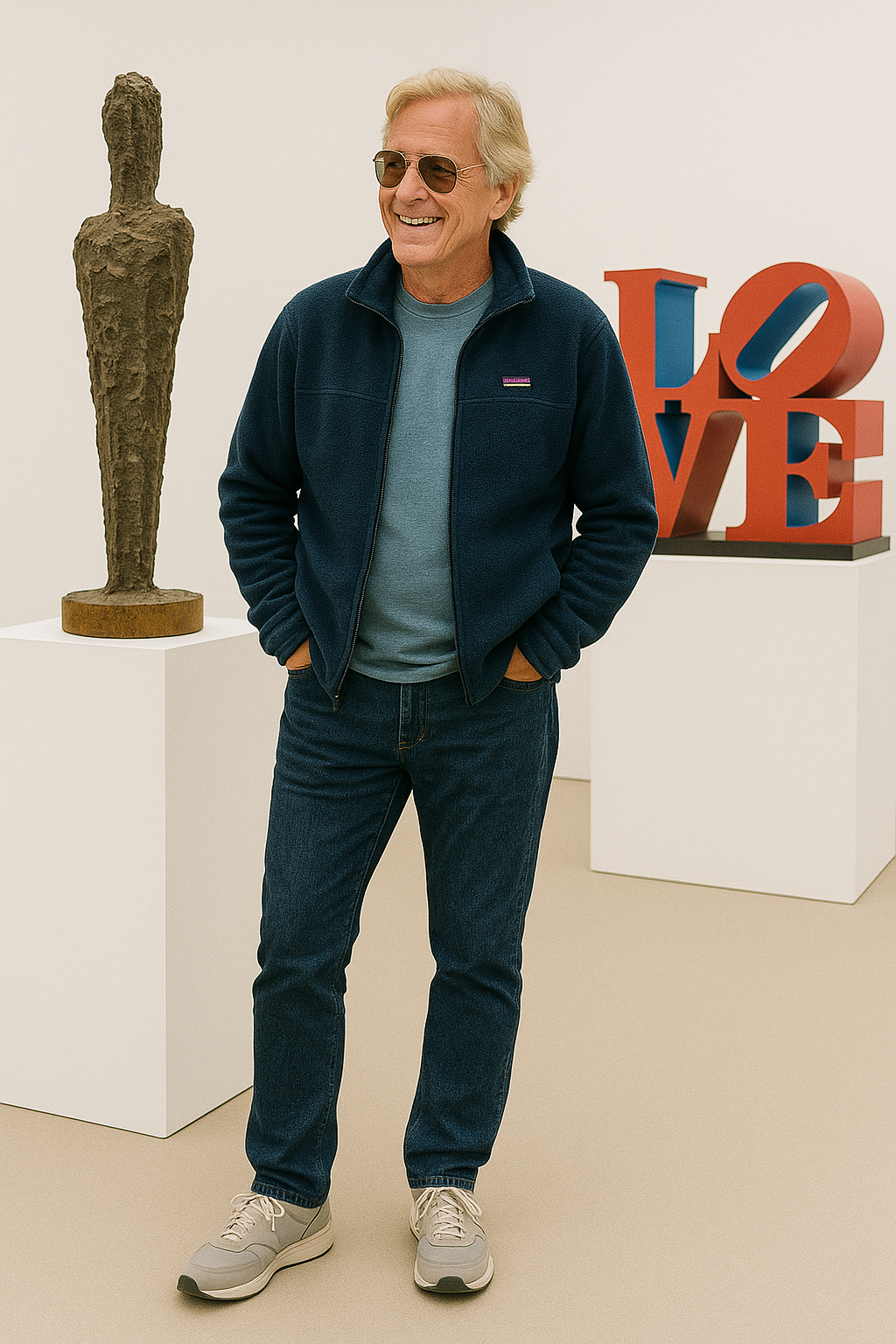 Man in Art Gallery